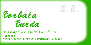 borbala burda business card